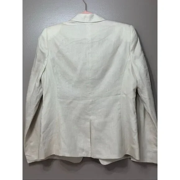 NWT Quince 100% European Linen Structured Cream Blazer Women's XS
